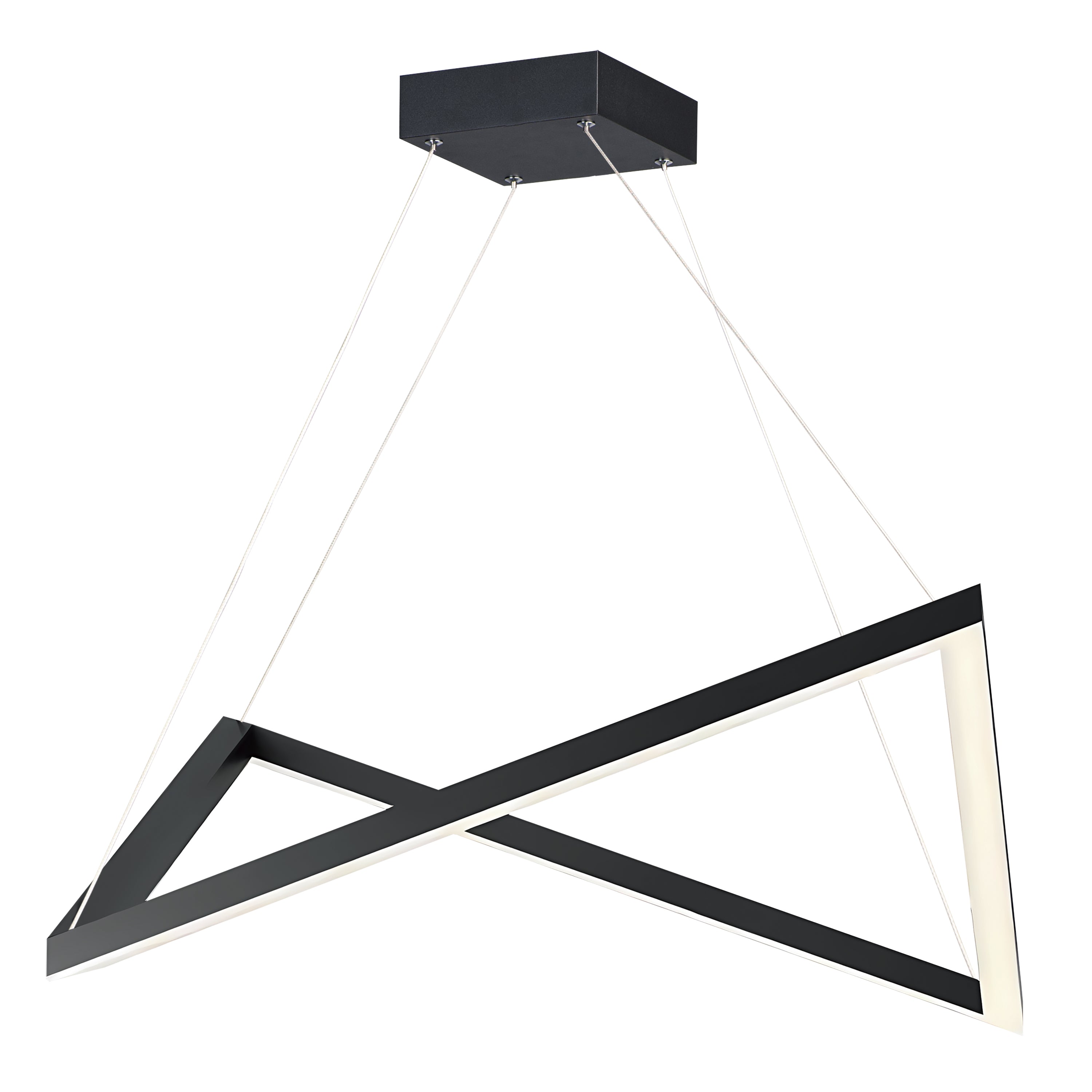 ET2 Contemporary Lighting E30574-BK 21" Stealth LED Pendant Ceiling Light, Black Finish
