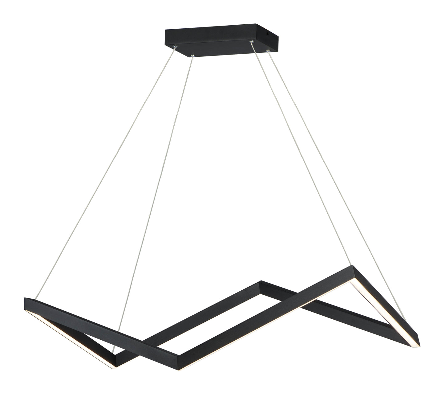 ET2 Contemporary Lighting E30576-BK 35" Stealth LED Pendant Ceiling Light, Black Finish
