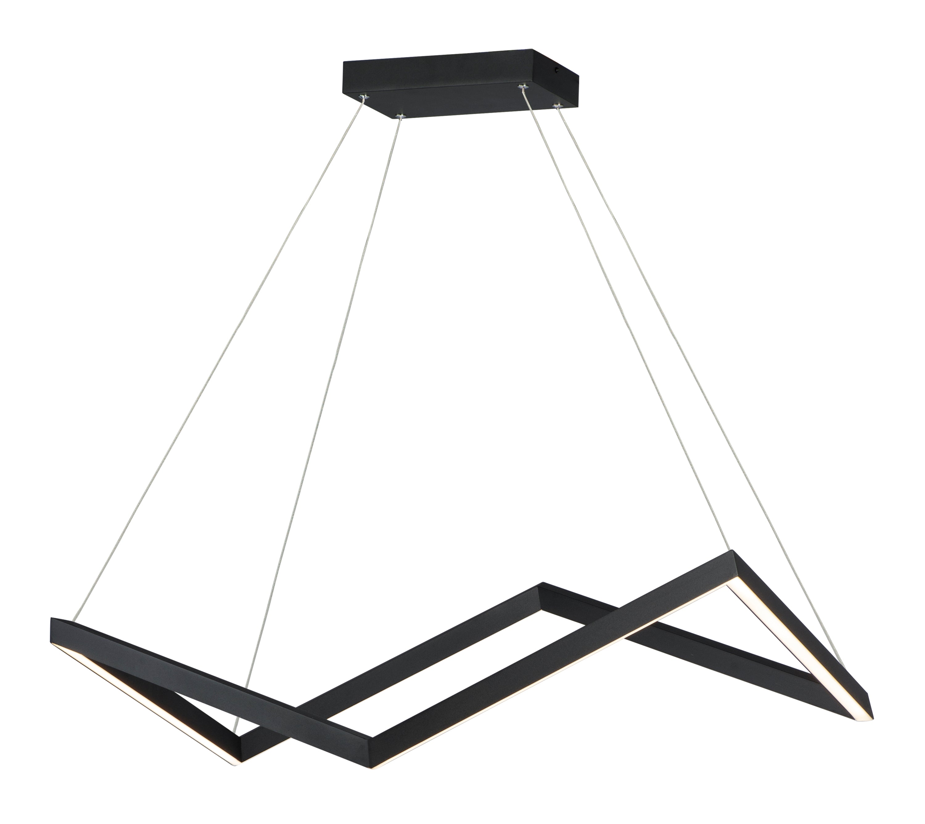 ET2 Contemporary Lighting E30576-BK 35" Stealth LED Pendant Ceiling Light, Black Finish