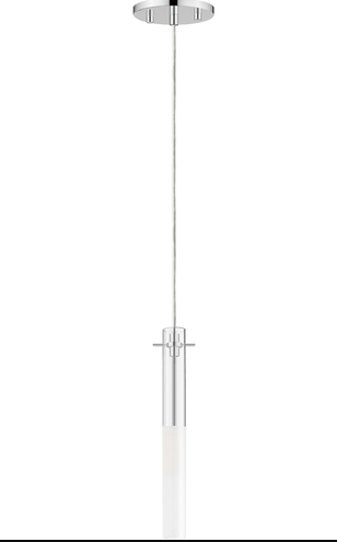 ET2 Contemporary Lighting E31091-93PC Pipette LED 12" inch Single Pendant Ceiling Light, Color Temperature 3000K, Lumens 350, Polished Chrome Finish