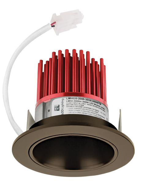 Elco Lighting E310C0830BZ2 3" LED Light Engine with Reflector Trim, Color Temperature 3000K, Lumens 850 lm, Generation 2, 60° Beam Angle, All Bronze