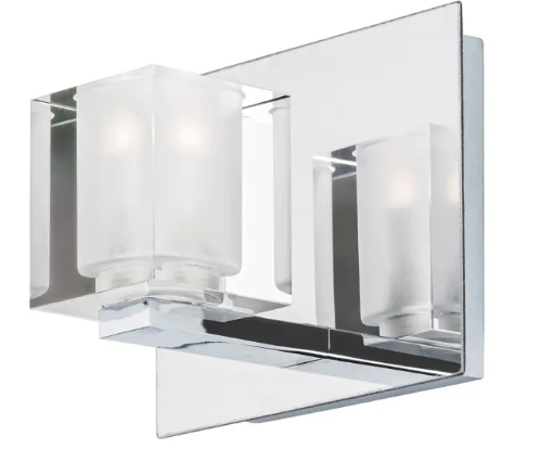 ET2 Contemporary Lighting E32031-18PC Blocs Vanity Light, Color Temperature 3000K, 440 Lumens, Voltage 120V, Polished Chrome Finish
