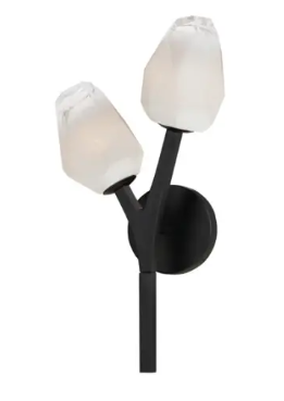 ET2 Contemporary Lighting E32792-93BK Blossom LED Wall Sconce, Color Temperature 3000K, 800 Lumens, Voltage 120V, Black Finish