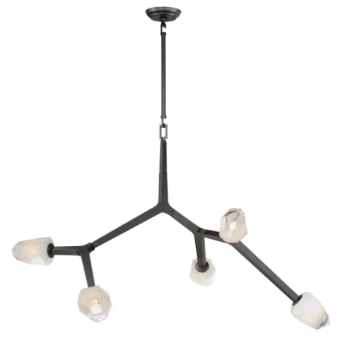 ET2 Contemporary Lighting E32795-93BK Blossom 5-Light LED Pendant, Color Temperature 3000K, 2,000 Lumens, Voltage 120V, Black Finish