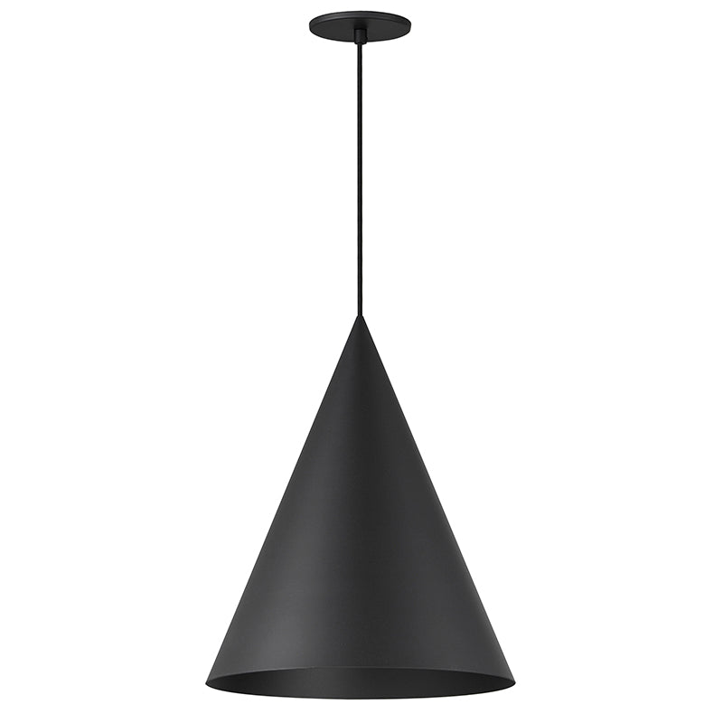 ET2 Contemporary Lighting E34501-BK 14" Pitch 1-Light LED Pendant Ceiling Light - Color Temperature: 3000K - Finish: Black