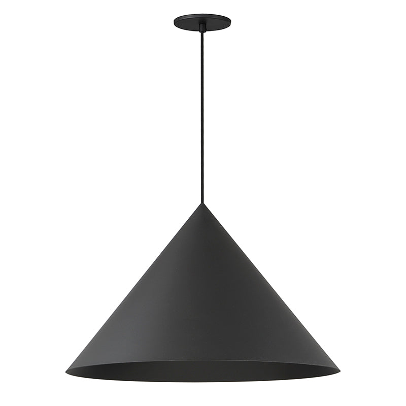 ET2 Contemporary Lighting E34502-BK 22" Pitch 1-Light LED Pendant Ceiling Light - Color Temperature: 3000K - Finish: Black