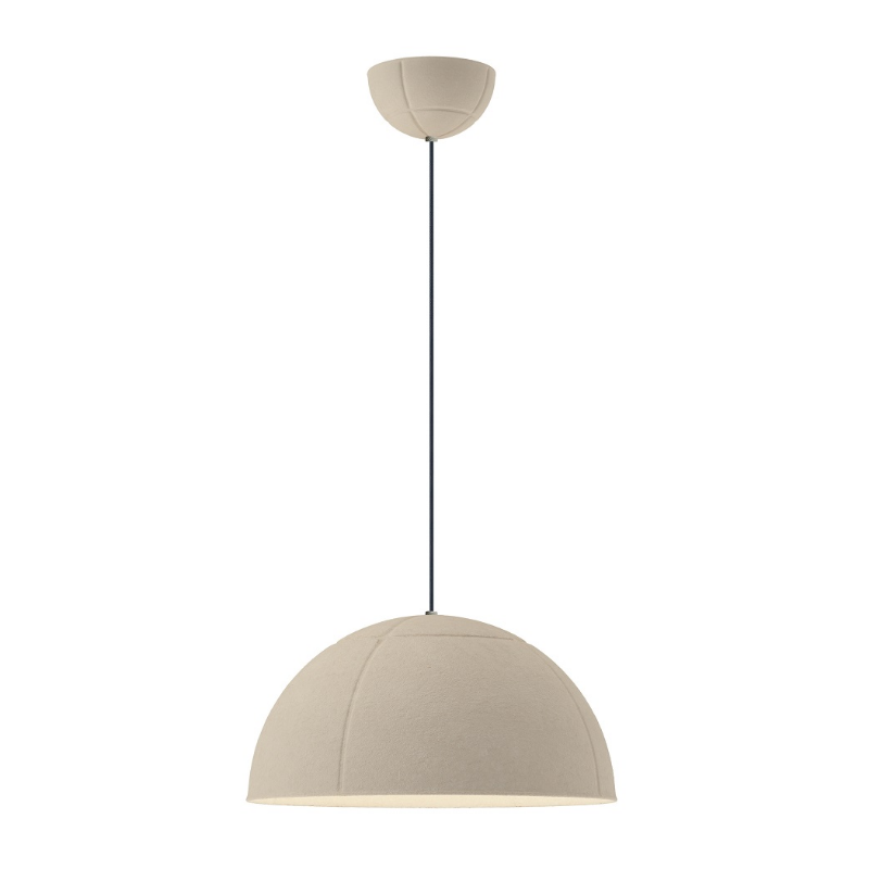 ET2 Contemporary Lighting E34614-LC 16" Wimbledon 1-Light LED Pendant Ceiling Light - Color Temperature: 3000K - Finish: light Cream