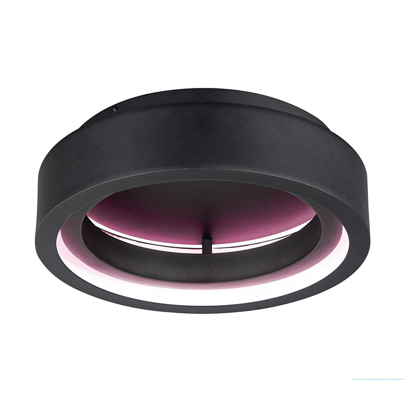 ET2 Contemporary Lighting E35100-BK 18" iCorona WiZ LED Flush Mount Ceiling Light - Finish: Black