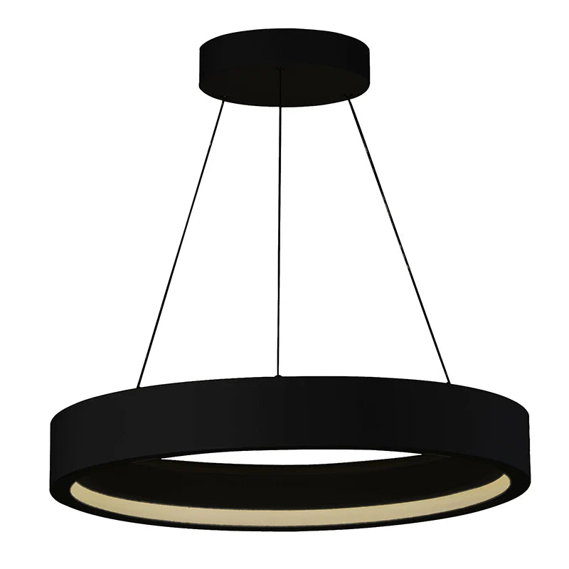 ET2 Contemporary Lighting E35104-BK 28" iCorona WiZ LED Pendent Ceiling Light - Finish: Black