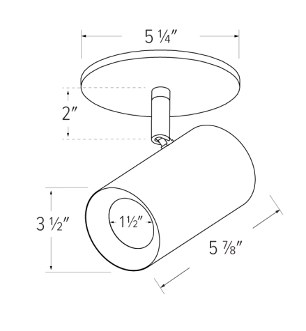 Elco Lighting E36MB-15SD-S 3″ Koto Sylo™ Monopoint, Color Temperature Sunset, Lumens 1500 lm, Dimming Triac/ELV, Beam Angle 18°, All Black