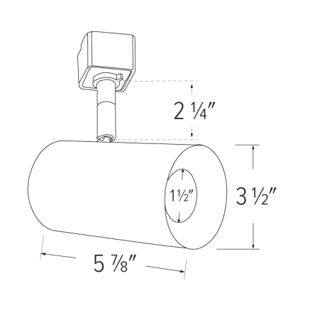 Elco Lighting E36TW-0330 3″ Koto Sylo™ Track Head, Color Temperature 3000K, Lumens 350 lm, Beam Angle 38°, All White