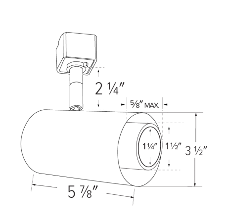 Elco Lighting E36TS-0730-FC 3″ Sylo™ Track Head with Koto™ Focus Module, Color Temperature 3000K, Lumens 800 lm, Adjustable Beam Angle 18° - 50°, All Silver