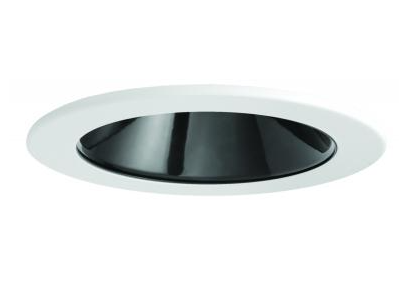Elco Lighting E410C1227B2-F 4" LED Light Engine with Reflector Trim, Wattage 12.88W, Color Temperature 2700K, Lumens 1250 lm, Gen 2, Beam Angle 38°, Black with White Trim