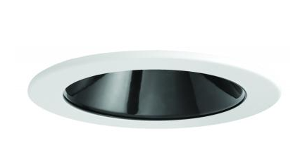 Elco Lighting E410C1635MB2 4" LED Light Engine with Reflector Trim, Wattage 18W, Color Temperature 3500K, Lumens 1600 lm, Beam Angle 60°, Gen 2, Matte Black with White Trim