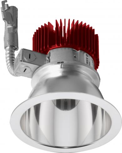 Elco Lighting E410L2030C2 4" Reflector LED Light Engine Trims, CCT 3000K, Lumens 2000 lm, Beam Angle 60 Degree, All Chrome Finish