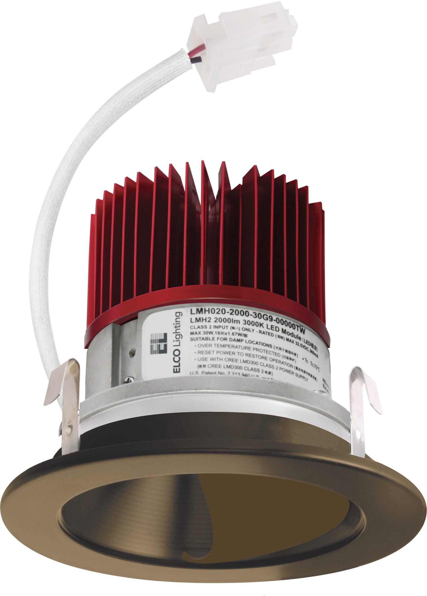 Elco Lighting E411C16SDBZ Wall Wash Ceiling Light - 1600 Lumens - CCT: 3000K to 1800K - Beam Angle: 60º - Finish: Bronze