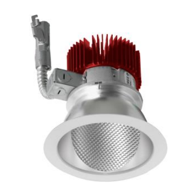 Elco Lighting E411L2050HW2 4" LED Light Engine with Wall Wash Trim, CCT 5000K, Haze W/ White Trim, Generation 2