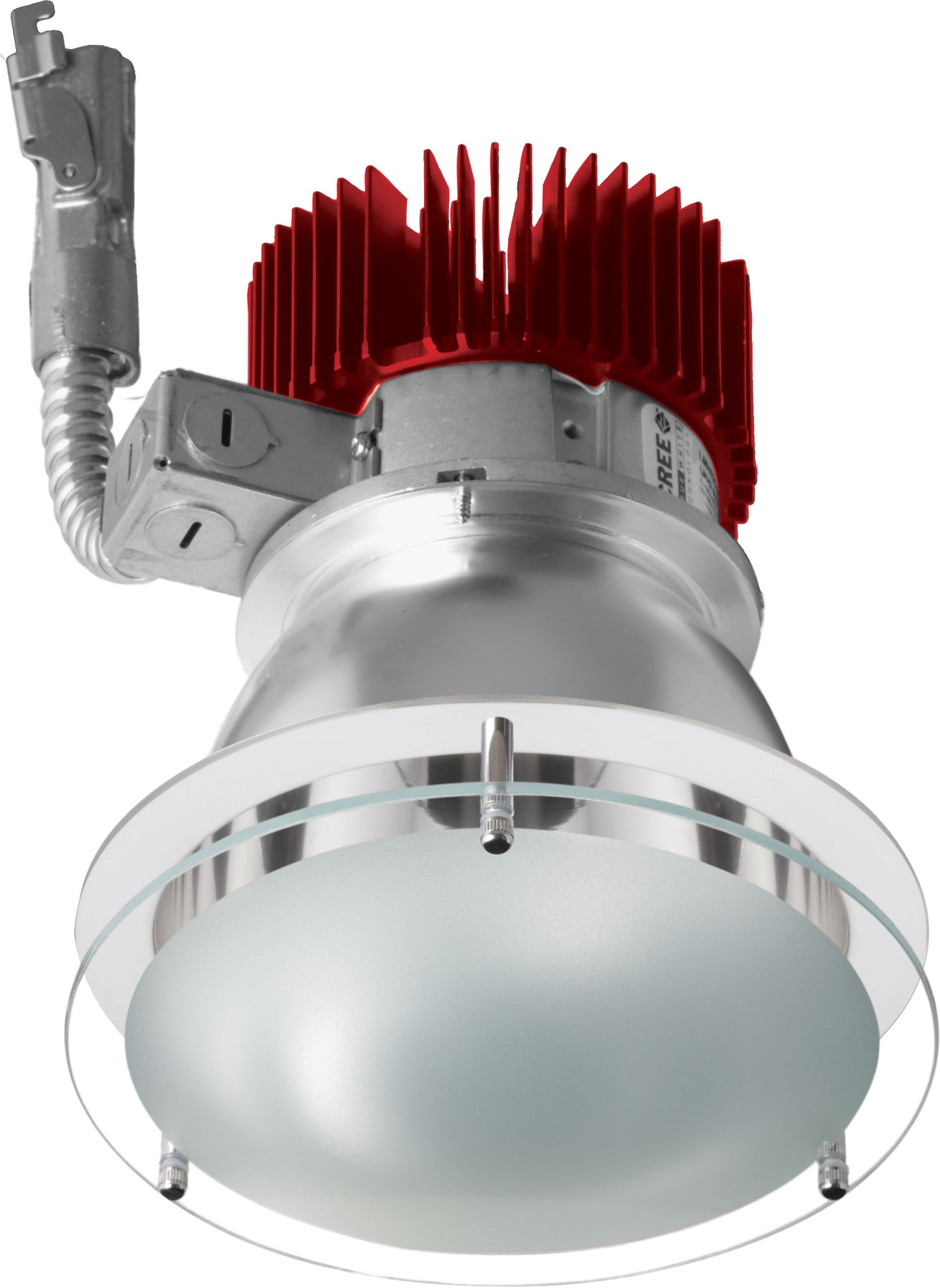 Elco Lighting E412L1650C2 4" LED Light Engine with Drop Glass Trim - Color Temp. 5000K - 18 Watt - 1600 Lumens - Generation 2 - Chrome