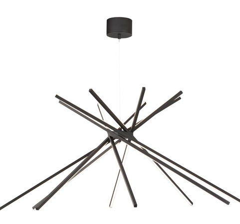 ET2 Contemporary Lighting E41446-BK Alumilux Aster LED 44.5 inch Multi-Light Pendant Ceiling Light, Color Temperature 3000K, Lumens 1830, Black Finish