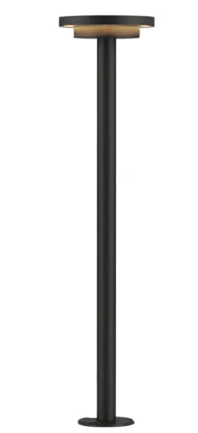ET2 Contemporary Lighting E41450-BK-24 Alumilux Landscape LED Dish Light with 24" Pole, Color Temperature 3000K, Voltage 12V, Black Finish