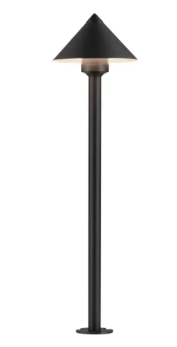 ET2 Contemporary Lighting E41451-BK-24 Alumilux Landscape LED Cone Light with 24" Pole, Color Temperature 3000K, Voltage 12V, Black