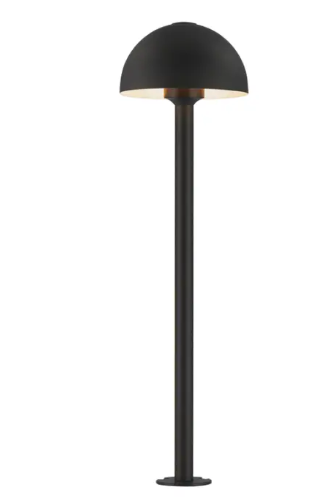 ET2 Contemporary Lighting E41453-BK-24 Alumilux Landscape LED Dome Light with 24" Pole, Color Temperature 3000K, Voltage 12V, Black Finish