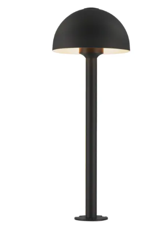 ET2 Contemporary Lighting E41453-BK Alumilux Landscape LED Dome Light with 16" Pole, Color Temperature 3000K, Voltage 12V, Black Finish