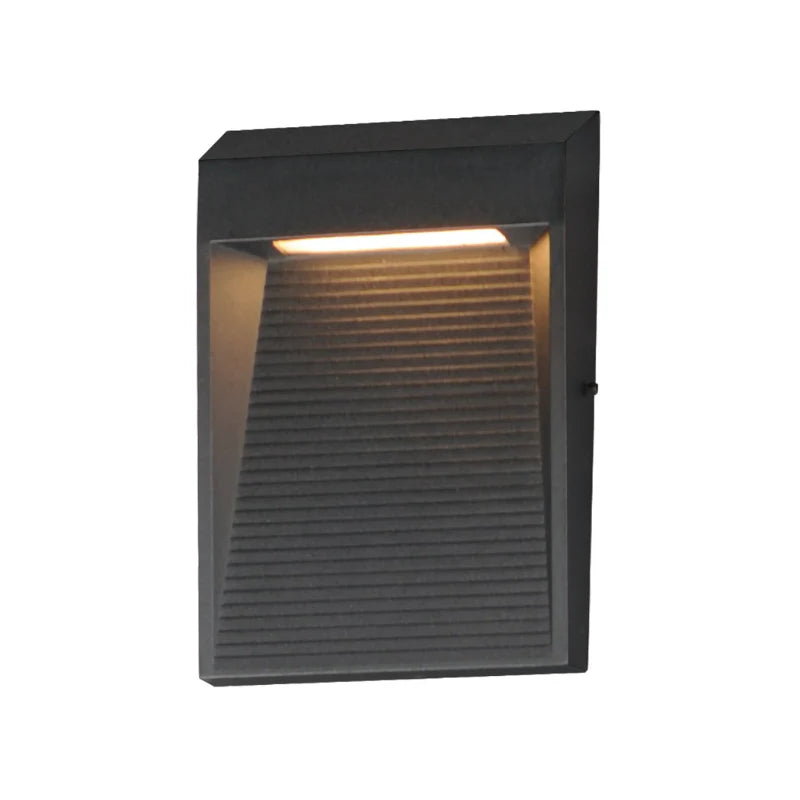 ET2 Contemporary Lighting E41554-BK 7" Steppes LED Outdoor Wall Sconce Light - Finish: Black