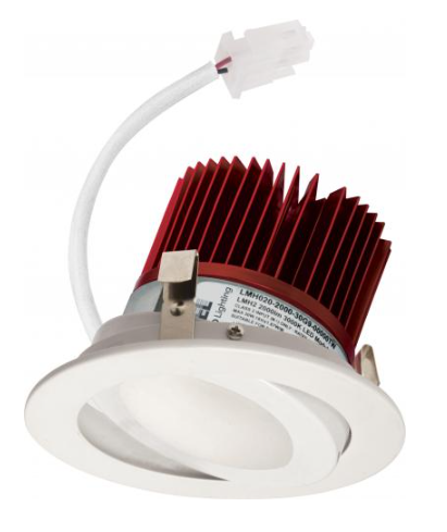 Elco Lighting E418C1230W2-F 4" LED Light Engine with Adjustable Trim, Wattage 12.88W, Color Temperature 3000K, Lumens 1250 lm, Gen 2, Beam Angle 38°, All White