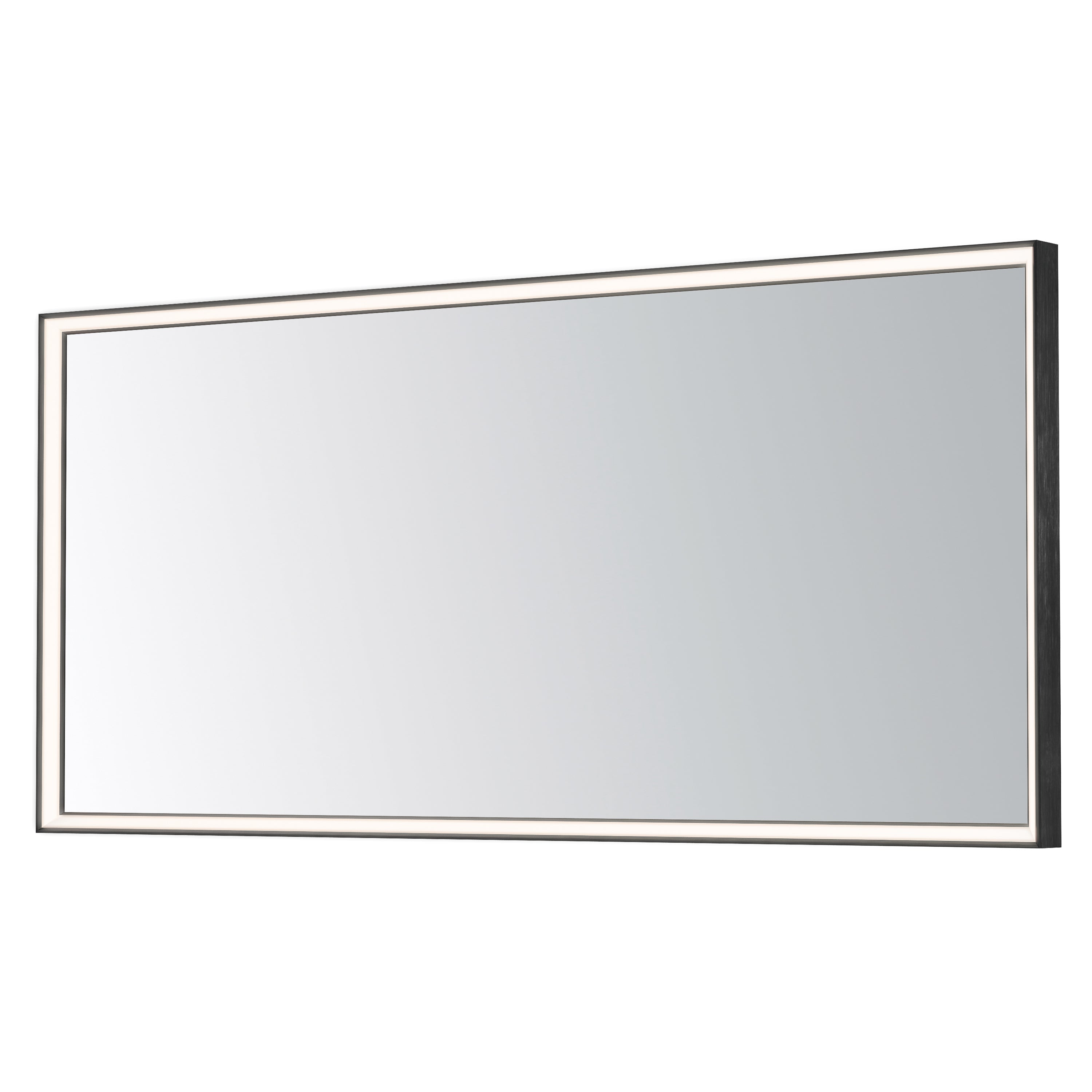 ET2 Contemporary Lighting E42064-BBK Bevel 60"x28" LED Mirror Light - Color Temperature: 3000K-4000K - Finish: Brushed Black