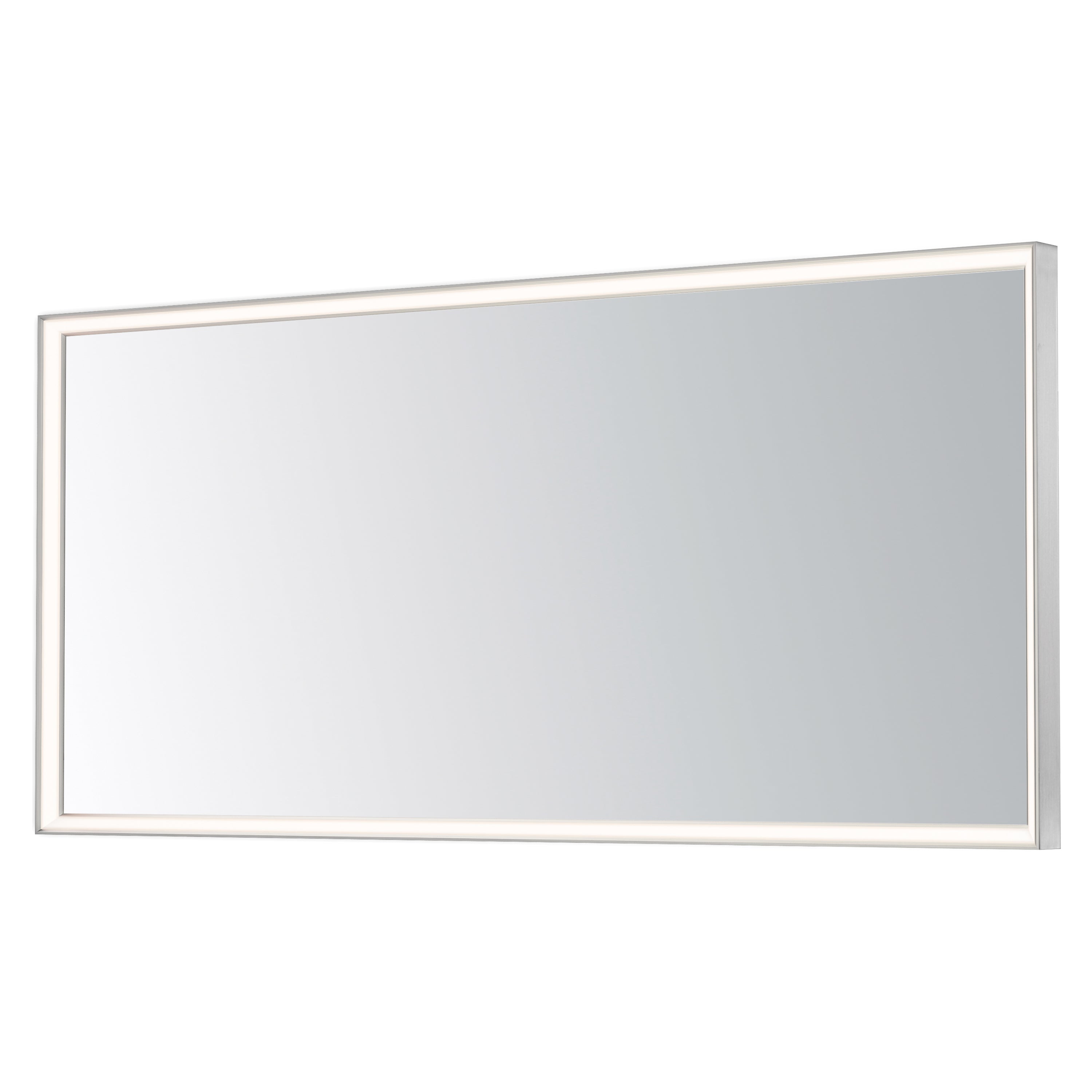ET2 Contemporary Lighting E42064-SN Bevel 60"x28" LED Mirror Light - Color Temperature: 3000K-4000K - Finish: Satin Nickel