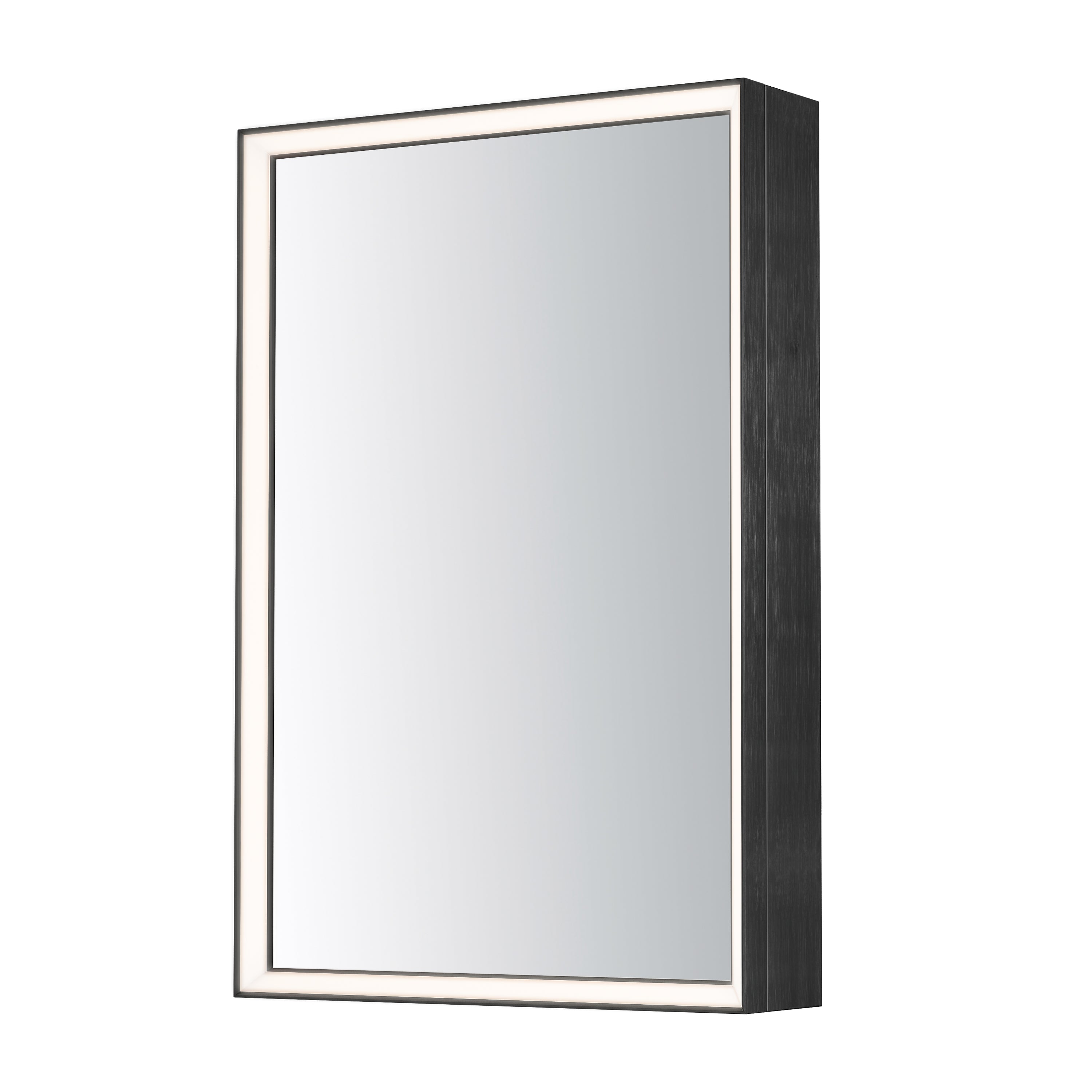 ET2 Contemporary Lighting E42065-BBK Bevel 24" x 36" Medicine Cabinet LED Mirror Light - Color Temperature: 3000K - Finish: Brushed Black
