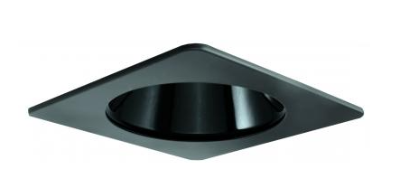 Elco Lighting E420C0830BB2 4 Inches LED Light Engine with Square Reflector Trim, Lumens 850Lm, Color Temperature 3500K, Generation 2, All Black Finish