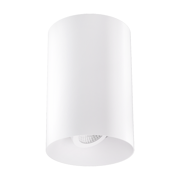 Elco Lighting E429FW-1324D-S 4″ Koto Sylo™ Adjustable Surface Mount LED – 12.5W, 1350 Lumens, 2400K Warm White, 0-10V/Triac/ELV Dimming (1%), 18º lens Beam, CRI 95, 120/277V, cUL Damp Rated, All-White