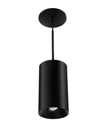 Elco Lighting E429PB-1130D 4" Koto Sylo Adjustable Pendant - Wattage 12.5w, Voltage 120/277v, Color Temperature 3000k, Dimmable, Black Finish