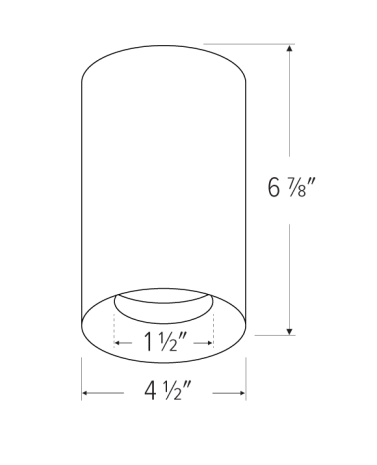 Elco Lighting E42FB-1530 4" Koto Sylo™ Surface Mount, Color Temperature 3000K, Lumens 1500 lm, Beam Angle 38° All Black