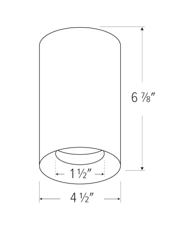 Elco Lighting E42FB-1127-W 4″ Koto Sylo™ Surface Mount, Color Temperature 2700K, Lumens 1150 lm, 60° Beam Angle, All Black