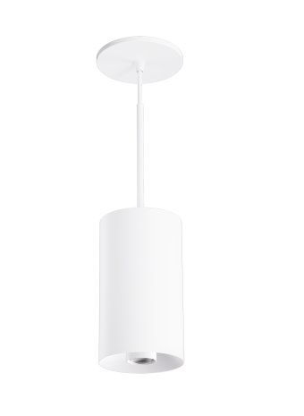 Elco Lighting E42PW-07SD-FC 4″ Sylo™ Pendant with Koto™ Focus Module, Color Temperature SunsetK, Lumens 720 lm, Adjustable Beam Angle 18° - 50°, All White