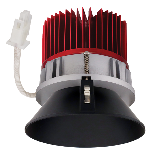 Elco Lighting E430C16SDB 4" LED Light Engine w/ Trimless Reflector – 18W, 1600 Lumens, SunsetK (2700K), 60° Beam, CRI 93+, Damp Rated, All-Black