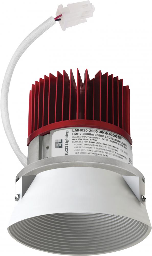Elco Lighting E434C0827W2 4" LED Light Engine with Trimless Baffle, Color Temperature 2700K, Lumens 850 lm, 60° Beam Angle, All White