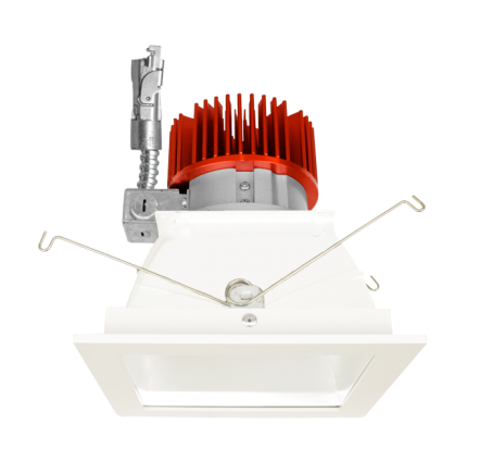 Elco Lighting E440L3030W2 4" Square Reflector LED Light Engine Trims, Wattage 31W, Color Temperature 3000K, Lumens 3000 lm, All White