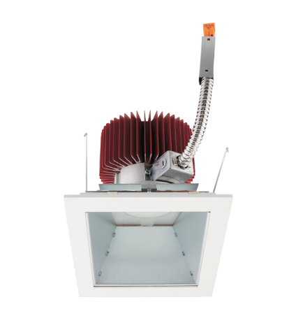Elco Lighting E442L1230W2 4 Inch Square Wall Wash Reflector LED Light Engine Trims White Trims Watt 12.8W Lumens 1250lm, CCT 3000K