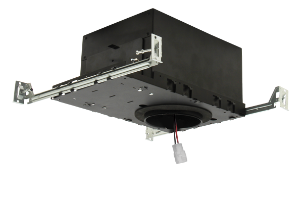 Elco Lighting E4AJ12ICAL2 4″ Cedar System New Construction Housing w/Driver – Foam Insulated R-60, 15W Max, 1250 Lumens, 120/277V, Lutron Dimmable, PF ≥0.95, Damp Rated, All-Black (GEN 2)