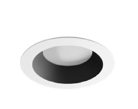 Visual Comfort Architectural E4PRFRA-BW Pro 4" LED Adjustable Downlight White Flanged Black Bevel Round LED Trim