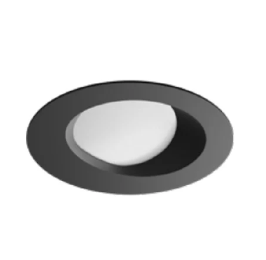 Visual Comfort Architectural E4PRFW-927B Pro 4" LED Flanged Round Wall Wash LED Trim , CCT = 2700K , Black Finish