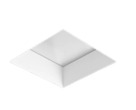 Visual Comfort Architectural E4PSLRD-9357-B Pro 4" LED Flangeless Square Regress Downlight Trim , Bevel Finish: Black, Color Tmeperature: 3500K, Beam Spread: 75 Degree