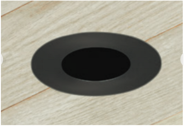 Visual Comfort Architectural E4RFF-OW Element 4" Round Trim, Ceiling: Flanged up to 1" Ceiling Thickness, Style: Flat, Aperture:No Lens, Finish: White