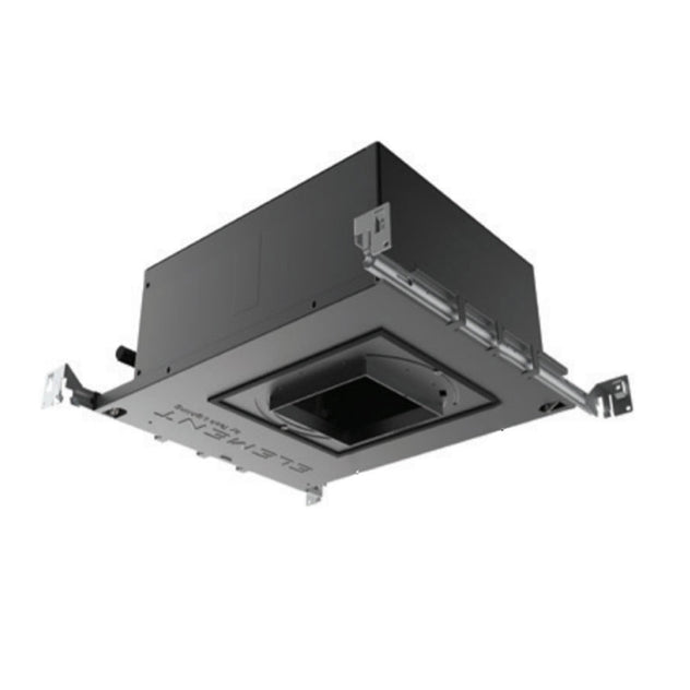 Visual Comfort Architectural E4SLW-LHN Element 4" LED Square Wall Wash Housing – 29W – 2000 Lumens – Non-IC Airtight – Flangeless Ceiling Appearance – Black Finish