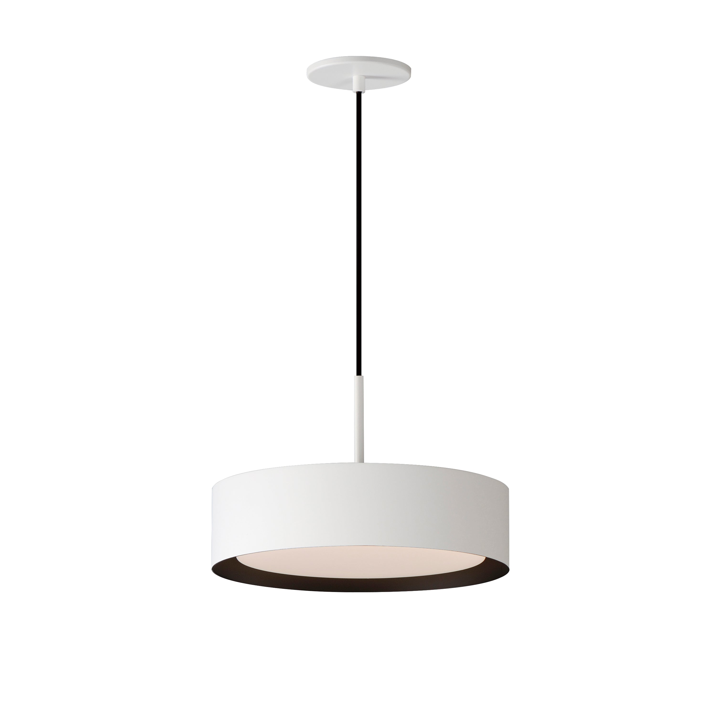 ET2 Contemporary Lighting E51011-WTBK Echo 13" LED Pendant Ceiling Light - Color Temperature: 5CCT Selectable - Finish: White/Black