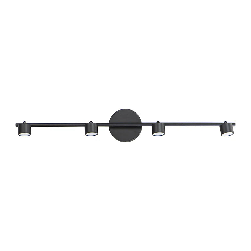 ET2 Contemporary Lighting E52004-BK 34" Taylor 4-Light Fixed Rail LED Track Pendant Ceiling Light - Finish: Black